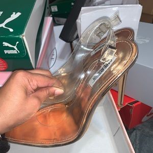 Clear heels
